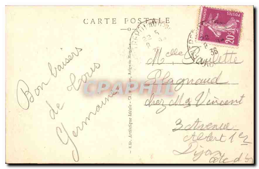 Avignon - Tourrelles de la Porte Jaurès (Entrée principale de la Ville) — éditeur Idéale, n°2 — Rückseite