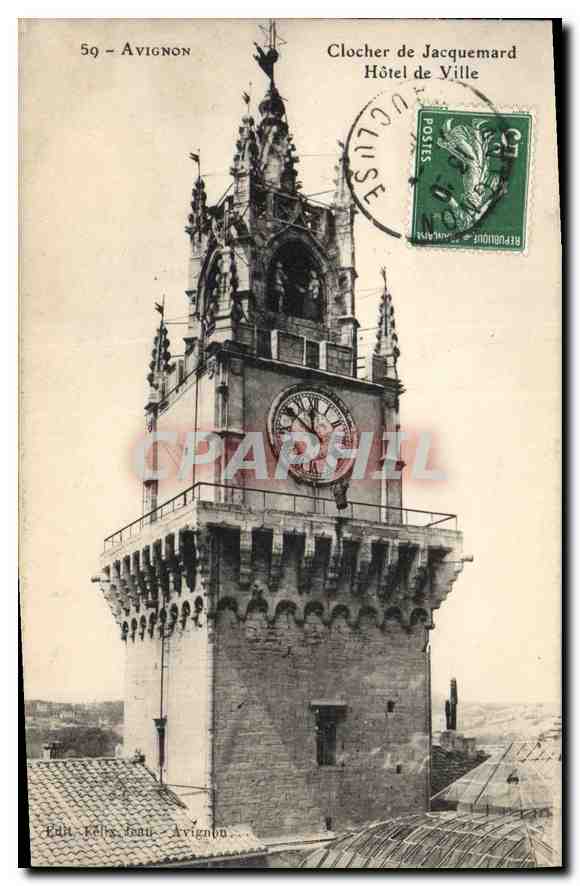 CPA Avignon (Vaucluse) Clocher de Jacquemard Hotel de Ville