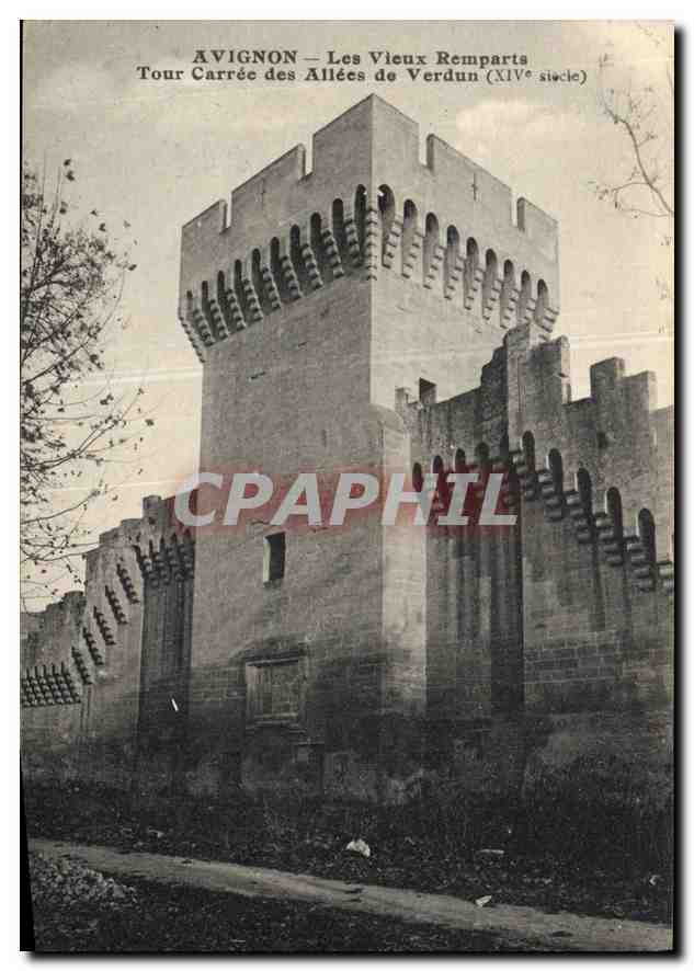 Avignon — Les Vieux Remparts — Tour Carrée des Allées de Verdun (XIVe siècle)