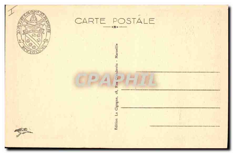 CPA Avignon les Remparts la Tour Ronde  — Back