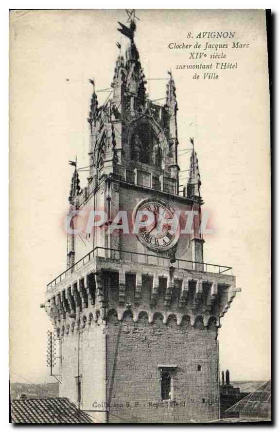 CPA Avignon Clocher de Jacques Marc XIV siecle surmontant l'hotel de ville 