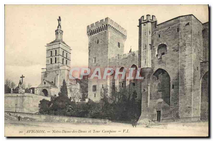 CPA Avignon Notre Dame des doms et Tour Compane 