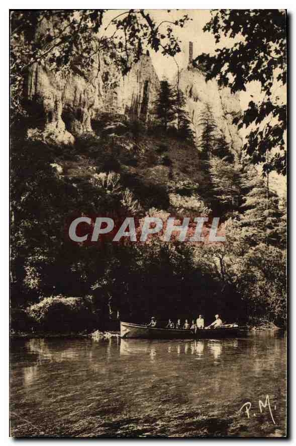 Fontaine de Vaucluse — Promenade sur le lac en canot automobile — Édition Veuve Martin
