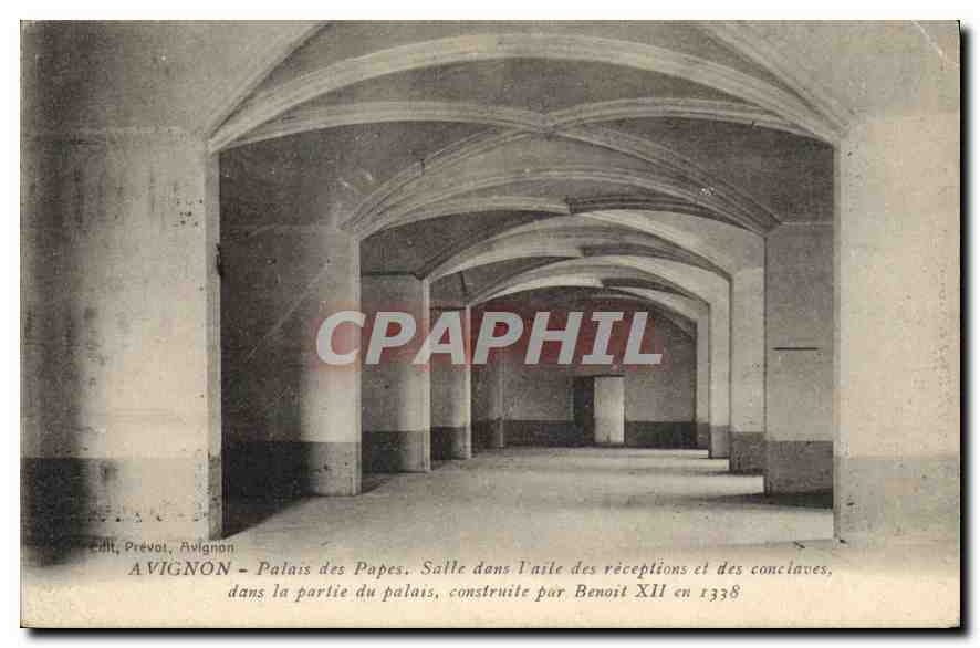 CPA Avignon palais des papes Salle dans l'aile des reception et des Conclaves dans la partie du pala