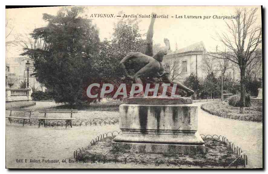Avignon — Jardin Saint-Martial — Les Lutteurs par Charpentier