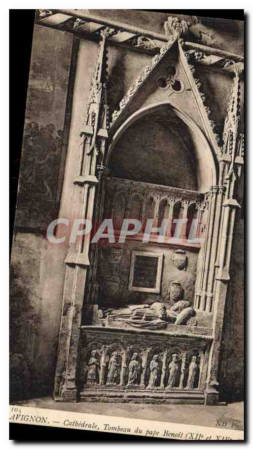 CPA Avignon cathedrale Tombeau du Pape Benoit XII et XIV siecle 