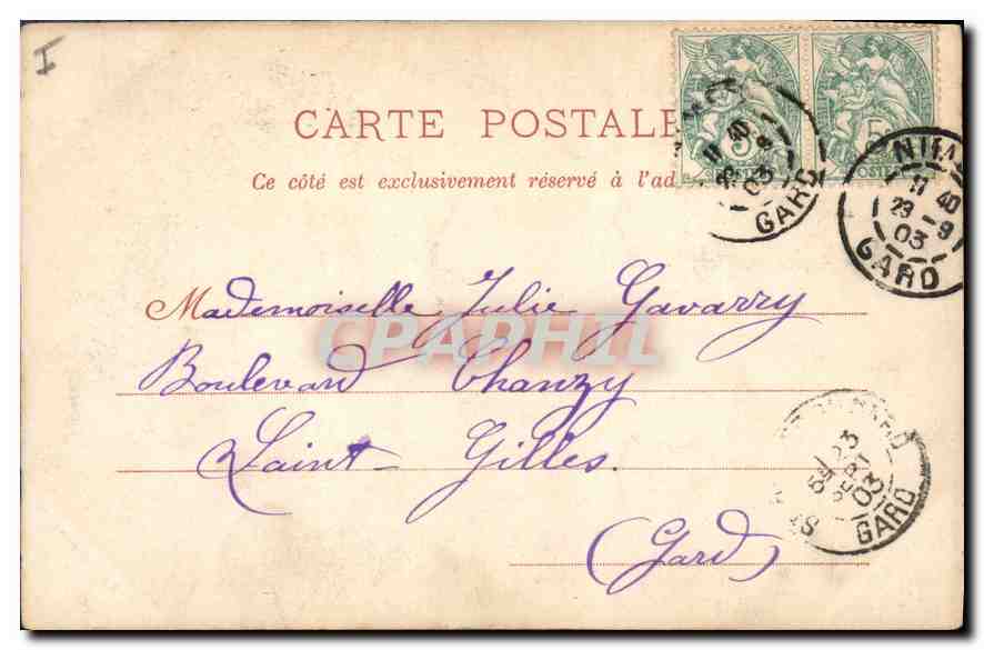 Avignon — Le Beffroi de l'Hôtel-de-Ville (xve siècle) — F. T., éditeur, n° 49 — Verso
