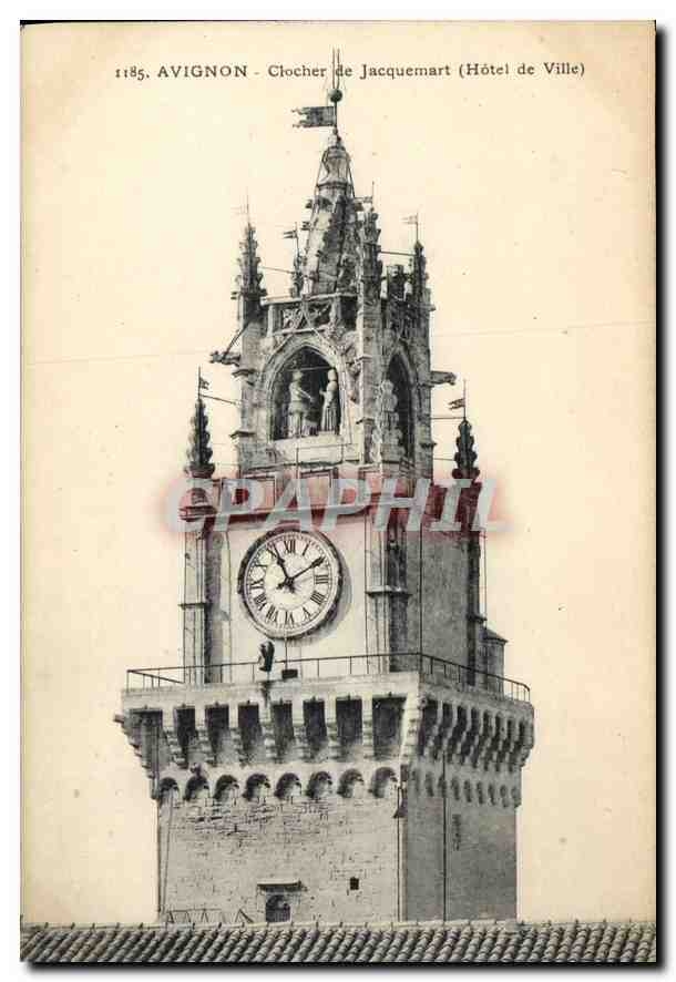 CPA Avignon Clocher de Jacquemart hotel de Ville 