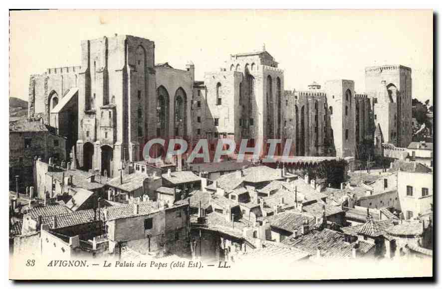 CPA Avignon le palais des Papes Cote Est 