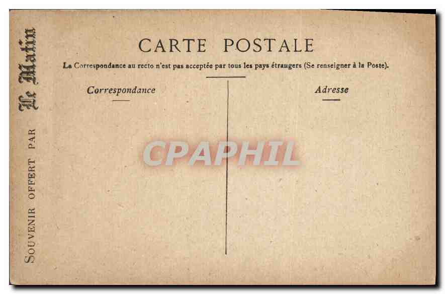 CPA Marseille eglise des Reformes  — Verso