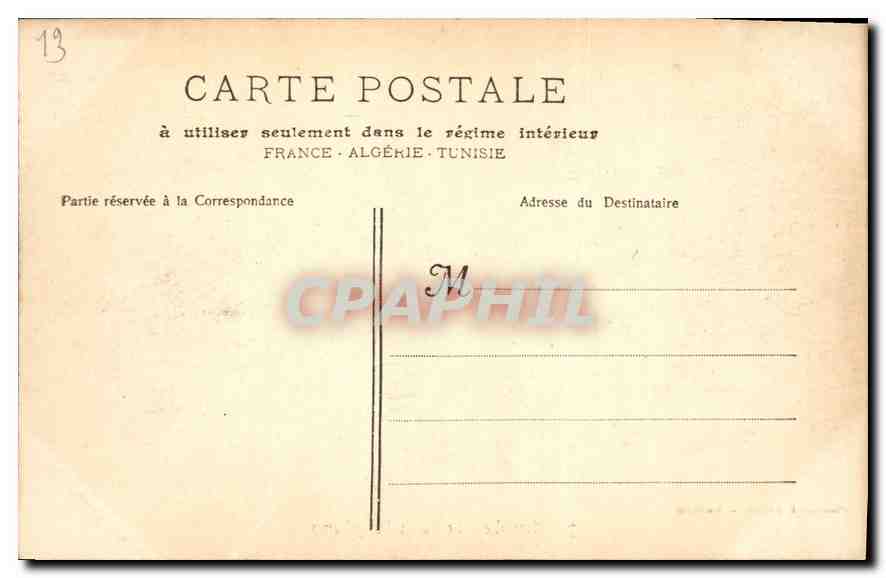 CPA Marseille le palais Longchamp  — Rückseite