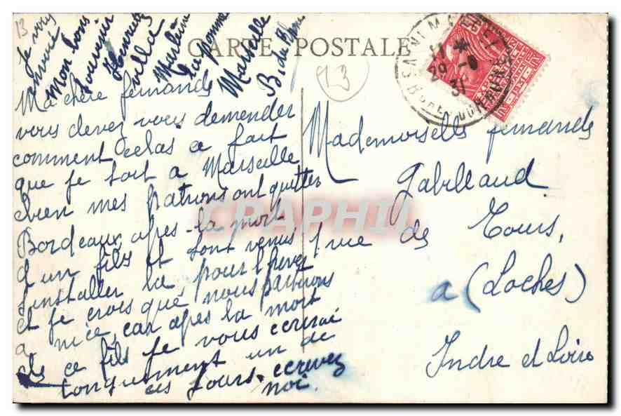 CPA Marseille Porte d'Aix  — Verso