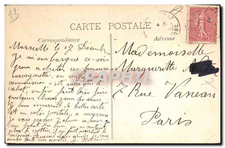 CPA Marseille Basilique de Notre Dame de la Garde  — Rückseite