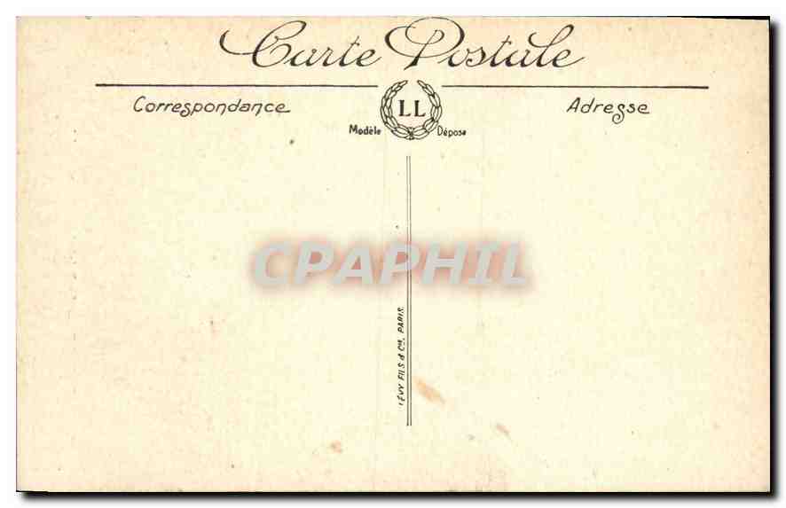 CPA Marseille le Palais Longchamp monument princiapl representant les trois statues la Durance la Vi — Verso