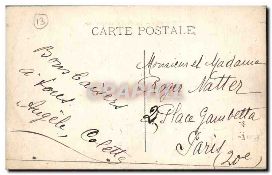 CPA Marseille le Palais Longchamp  — Rückseite