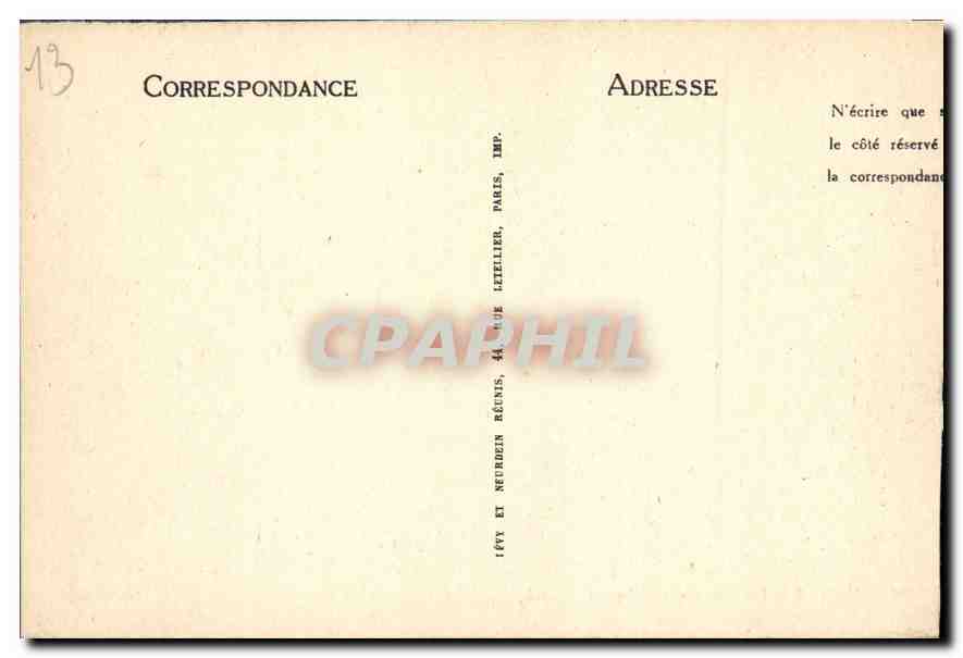 CPA Marseille la Prefecture Tramway — Verso