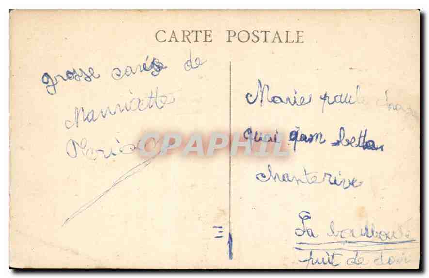 CPA Marseille le Fort St Jean et la Cathedrale  — Verso