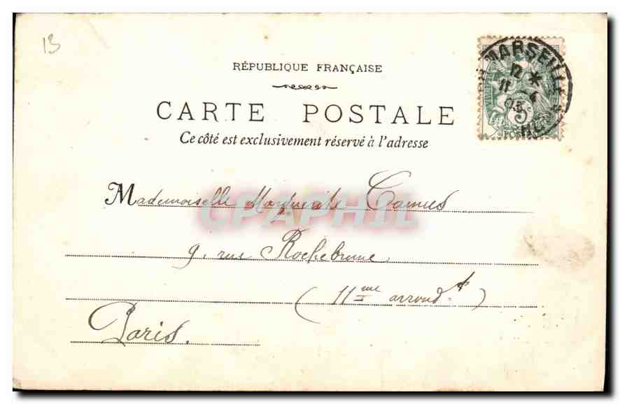 CPA Marseille le Fort Saint Jean  — Verso