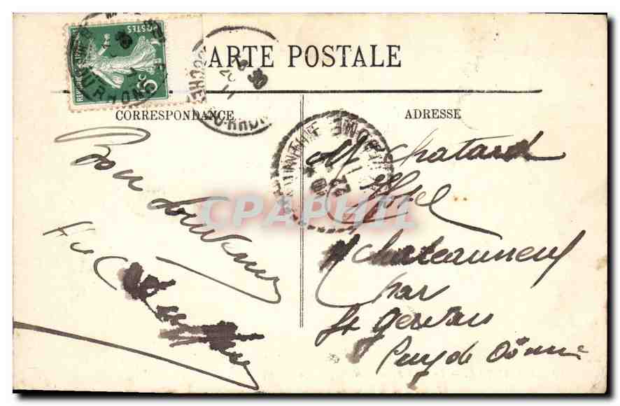 CPA Marseille le Fort Saint Jean  — Verso