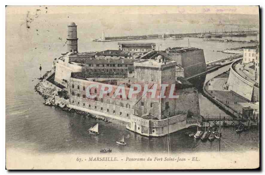 CPA Marseille Panorama du fort Saint Jean 