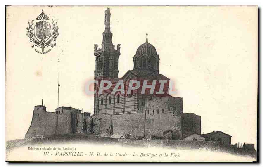 CPA Marseille N D de la Garde la Basilique et la Vigie 