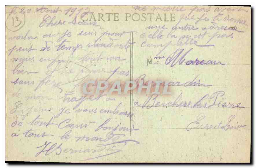 CPA Marseille Notre Dame de la Garde  — Verso