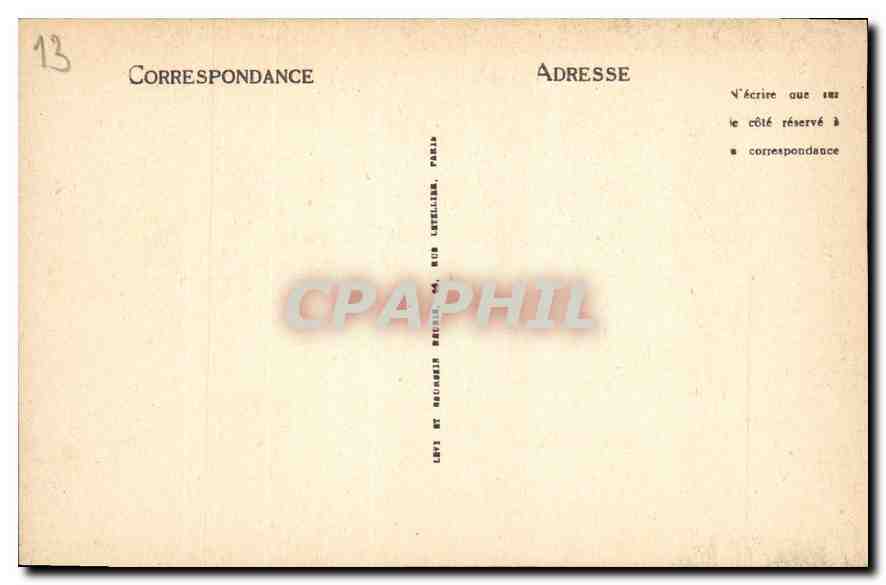 CPA Marseille Notre Dame de la Garde  — Rückseite