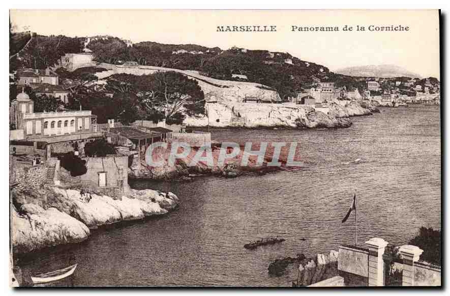 CPA Marseille Panorama de la Corniche 