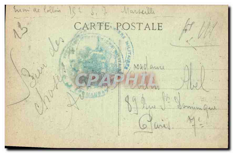 CPA Marseille N D de la Garde  — Rückseite