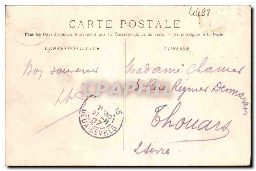 CPA Marseille N D de la Garde  — Rückseite