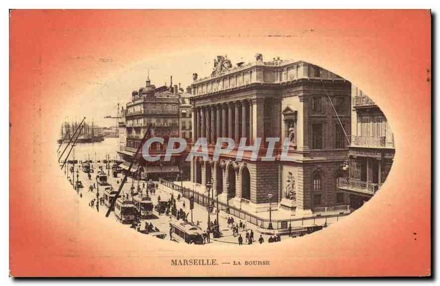 CPA Marseille La Bourse Tramway