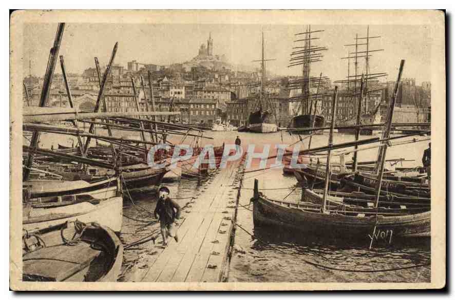Vue générale sur le Vieux Port et la Ville — Marseille — Éditions d'Art YVON, Paris