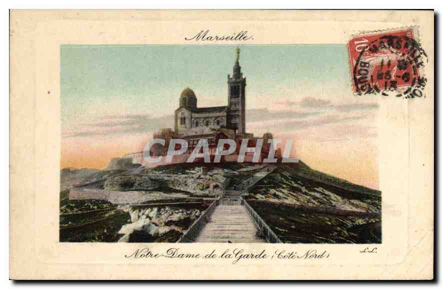 CPA Marseille Notre Dame de la Garde cote nord 