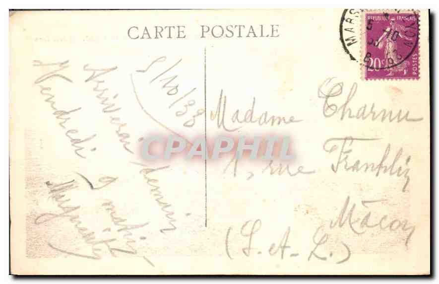 CPA Marseille N D de la Garde et les Iles  — Rückseite
