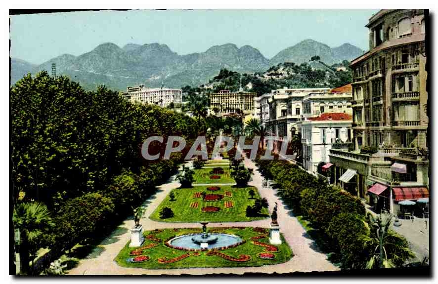 CPA Menton A M vue generale et le Mont Baudon 