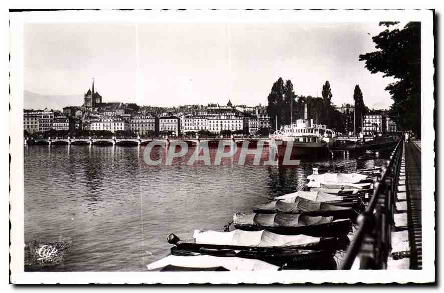 CPA Geneve Vue generale vers la Cathedrale 
