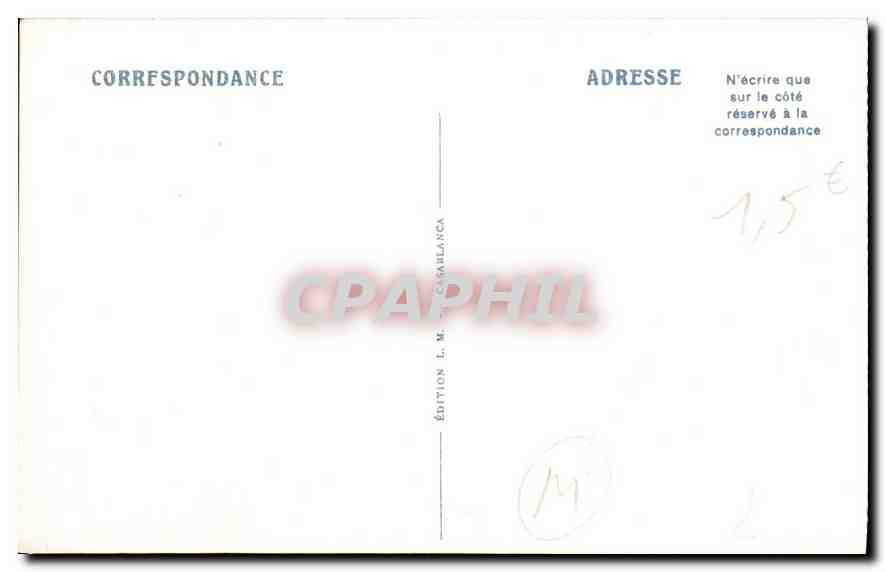 CPA Environs de Casablanca Scens de Village Arabe  — Verso