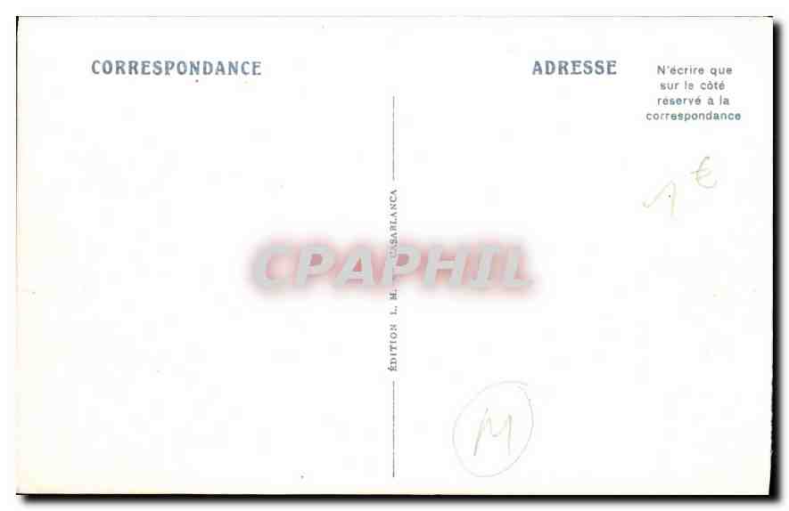 CPA Casablanca Un coin du Jardin d'Horticulture  — Verso
