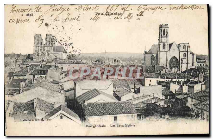 Toulon — Vue générale — Les deux Églises — Pratbousson, éditeur, Toulon