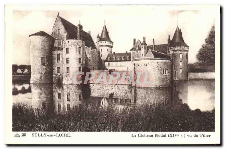 Sully-sur-Loire — Le Château féodal (XIVe s) vu du Pilier — Cie des Arts Photographiques - Éthasbours