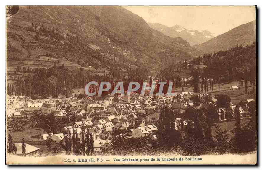 CPA Luz H P Vue generale prise de la Chapelle de Solterine 