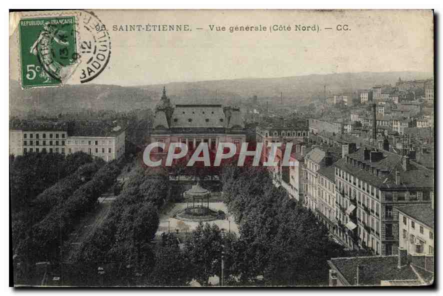 CPA Saint Etienne Vue generale Cote Nord 