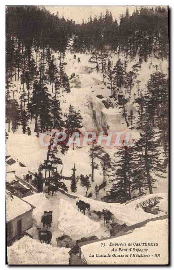 Surroundings of CAUTERETS — The Frozen Cascade and the Hotel — BR