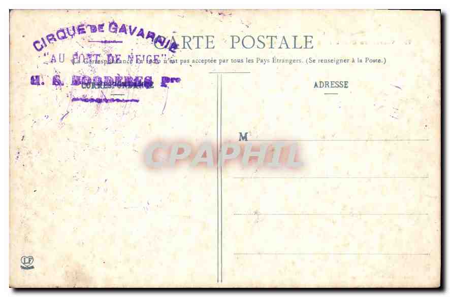 CPA Les Hautes Pyrenees Vallee du Gedre et Gave de Gavarnie  — Verso