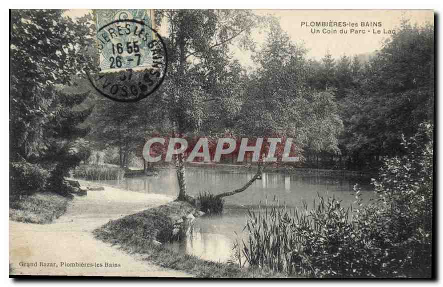 CPA Plombieres les Bains Un Coin du Parc Le Lac 