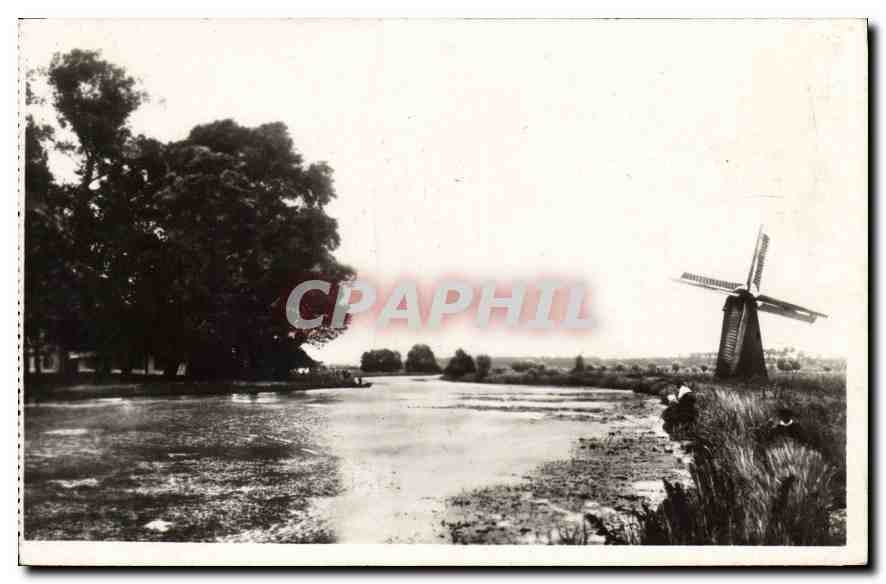 CPA Saint Omer P de C Marais de Clairmarais Grande Mer Moulin a vent