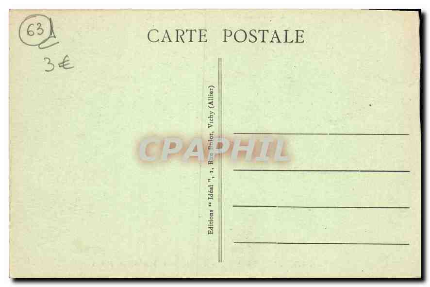La Roche branlante de Dévérix — Rochefort-Montagne — Éditions 'Ideal' Vichy — Reverso