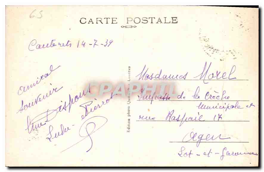 Cauterets - La Raillère - Buveite du Mauhoutrat — Rückseite