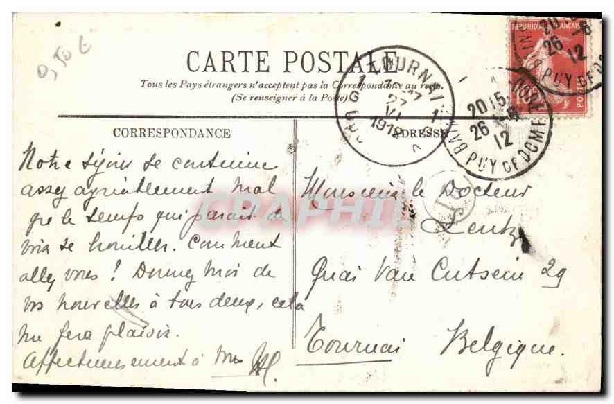 CPA Environs du Mont Dore Le Puy de Sancy et l'entree des Gorges d'Enfer  — Verso