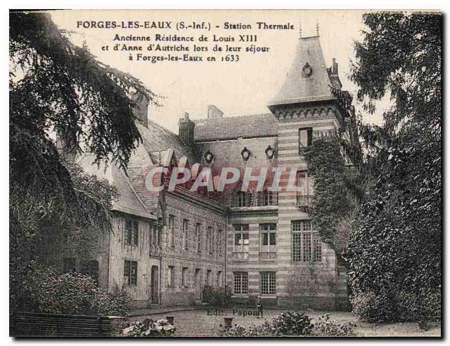 CPA Forges les Eaux S Inf Station Thermale Ancienne Residence de Louis XIII et d'Anne d'Austriche 